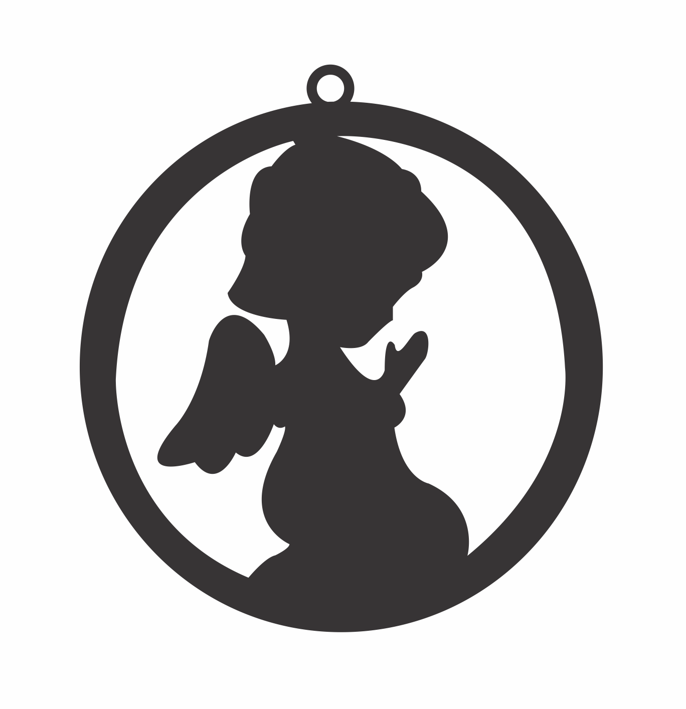 esfera ángel rezando