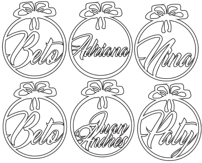 esferas con moño personalizadas