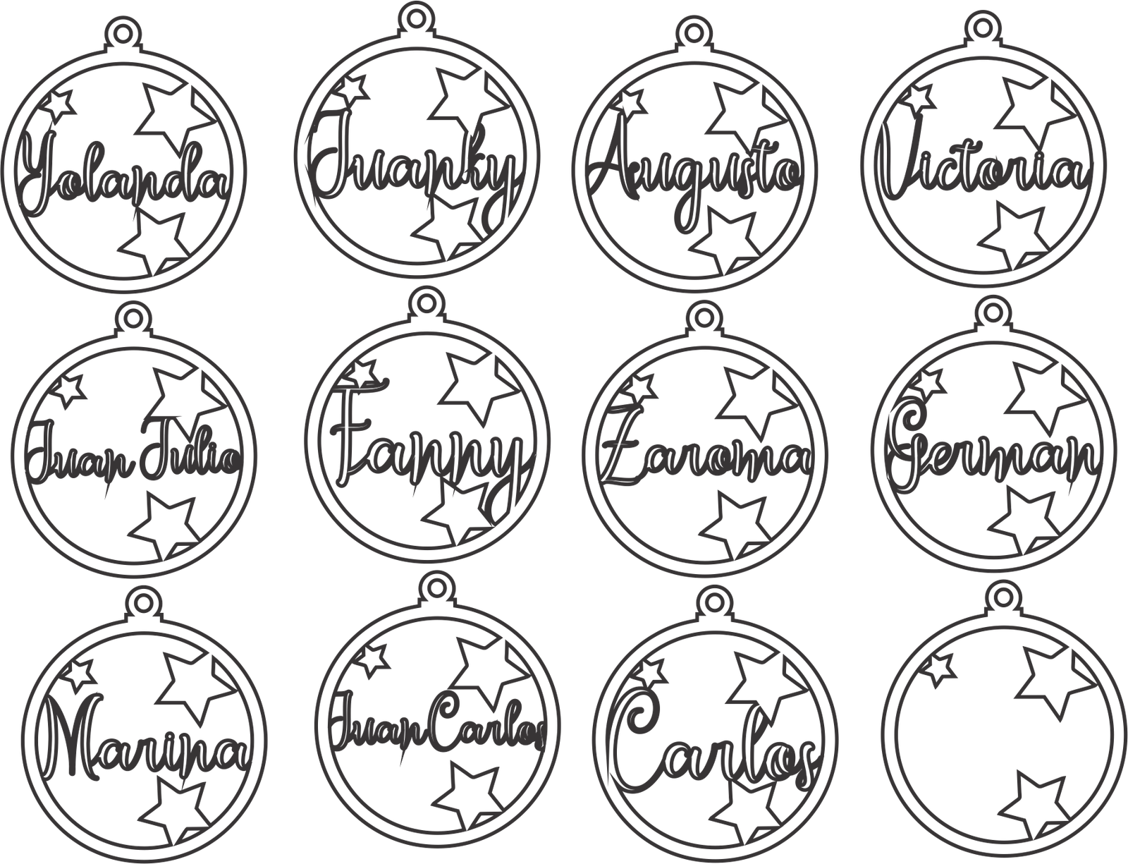 esferas de estrellas personalizables