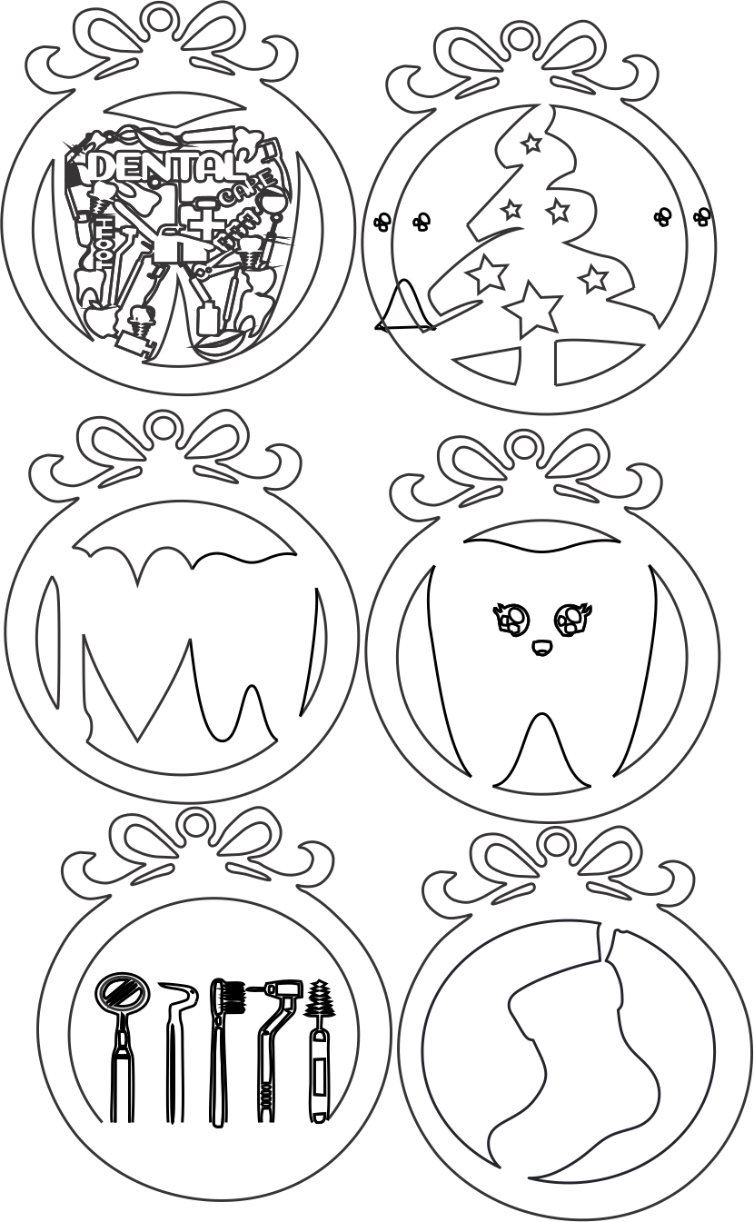 esferas navideñas para dentistas