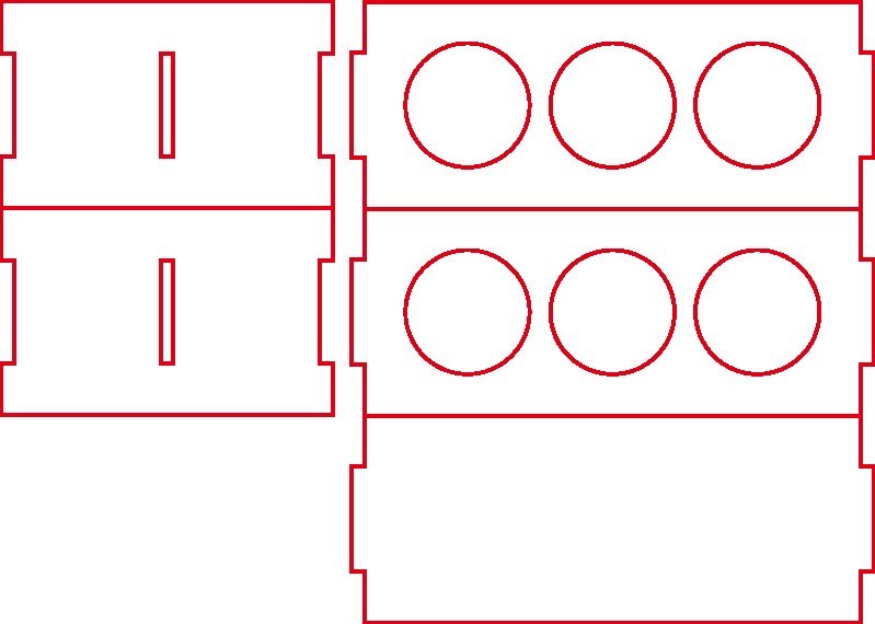 especiero para 3 botellas