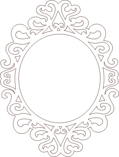 espejo oval de pared