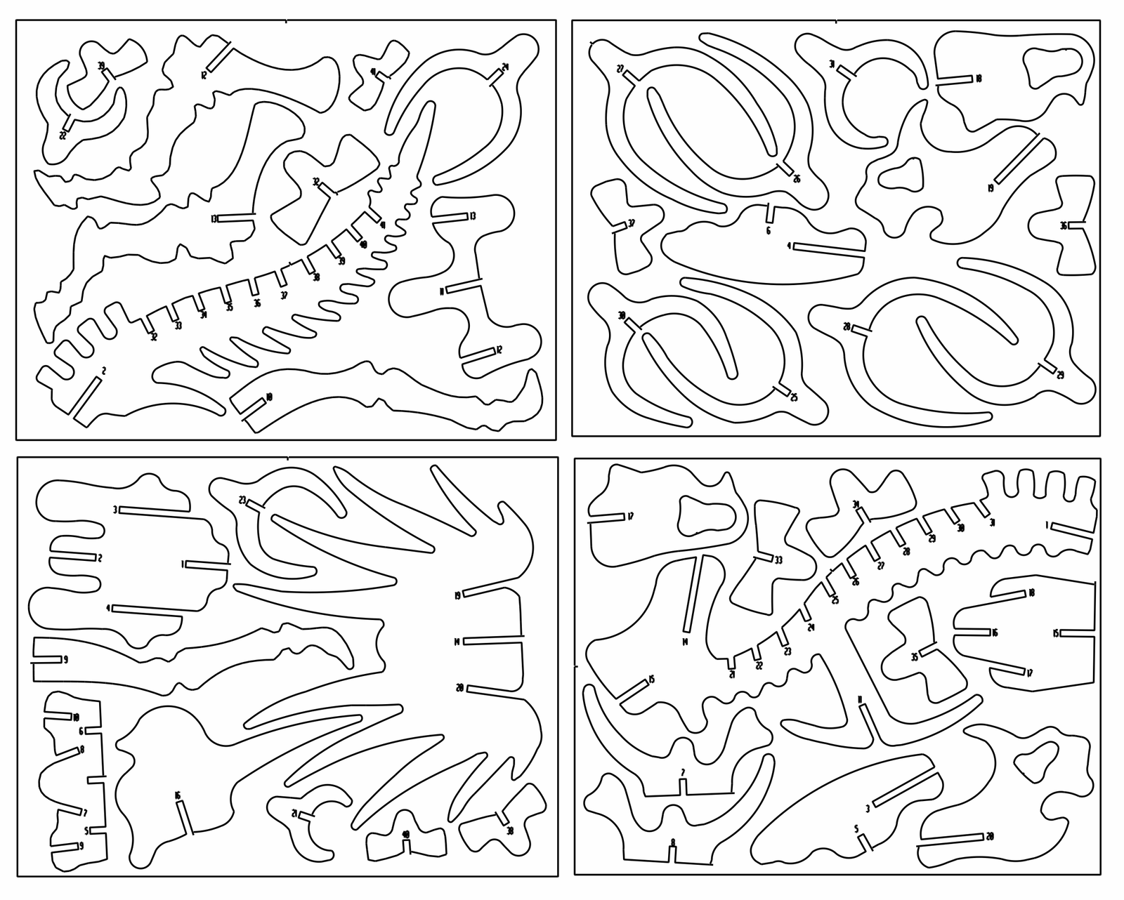 esqueleto armable de triceratops