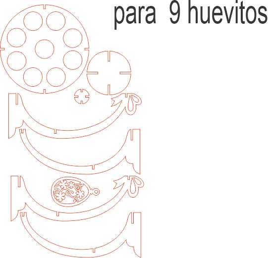 estante para 9 huevos