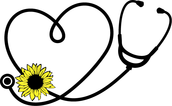 estetoscopio con girasol