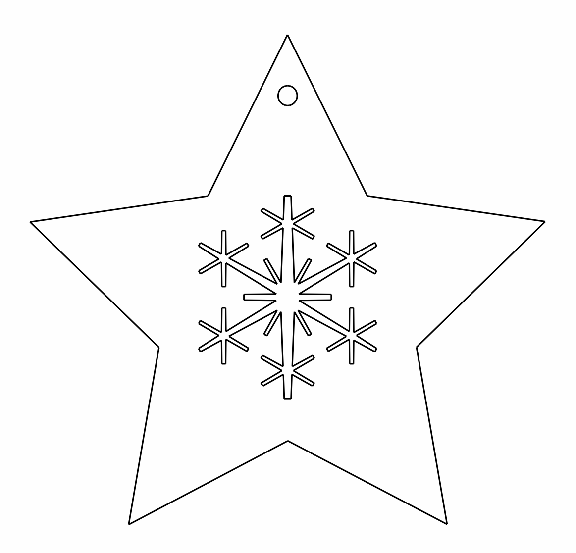 estrella de 5 picos copo de nieve