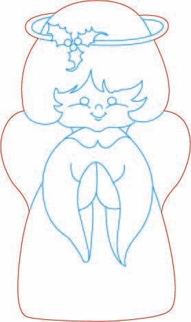 figura ángel navideño