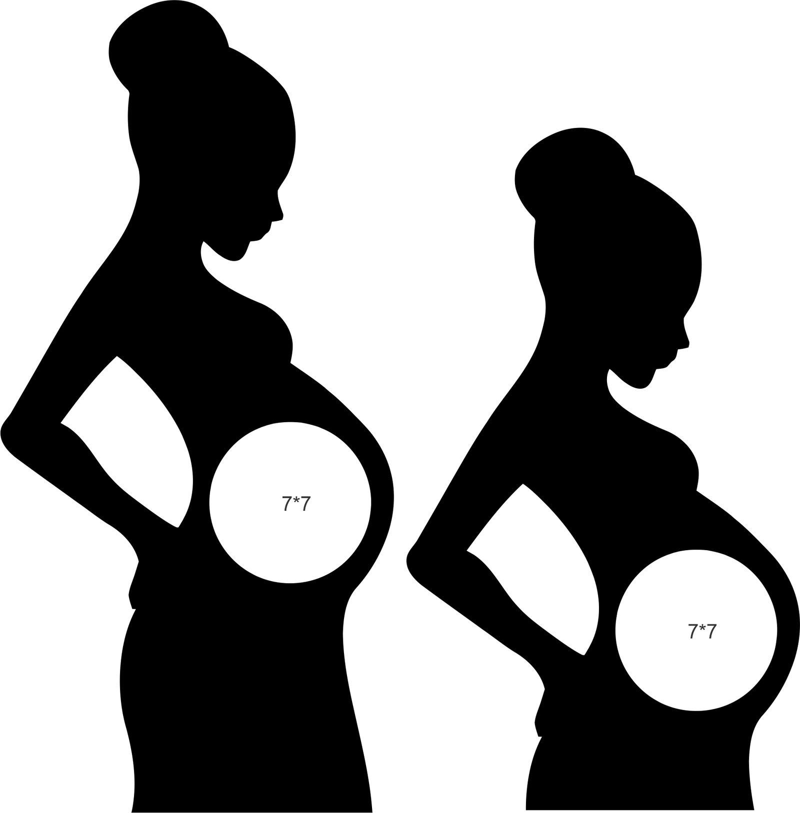 figuras de mujeres embarazadas para foto