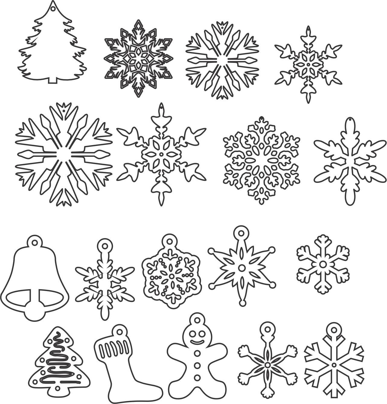 galería de colgantes navideños