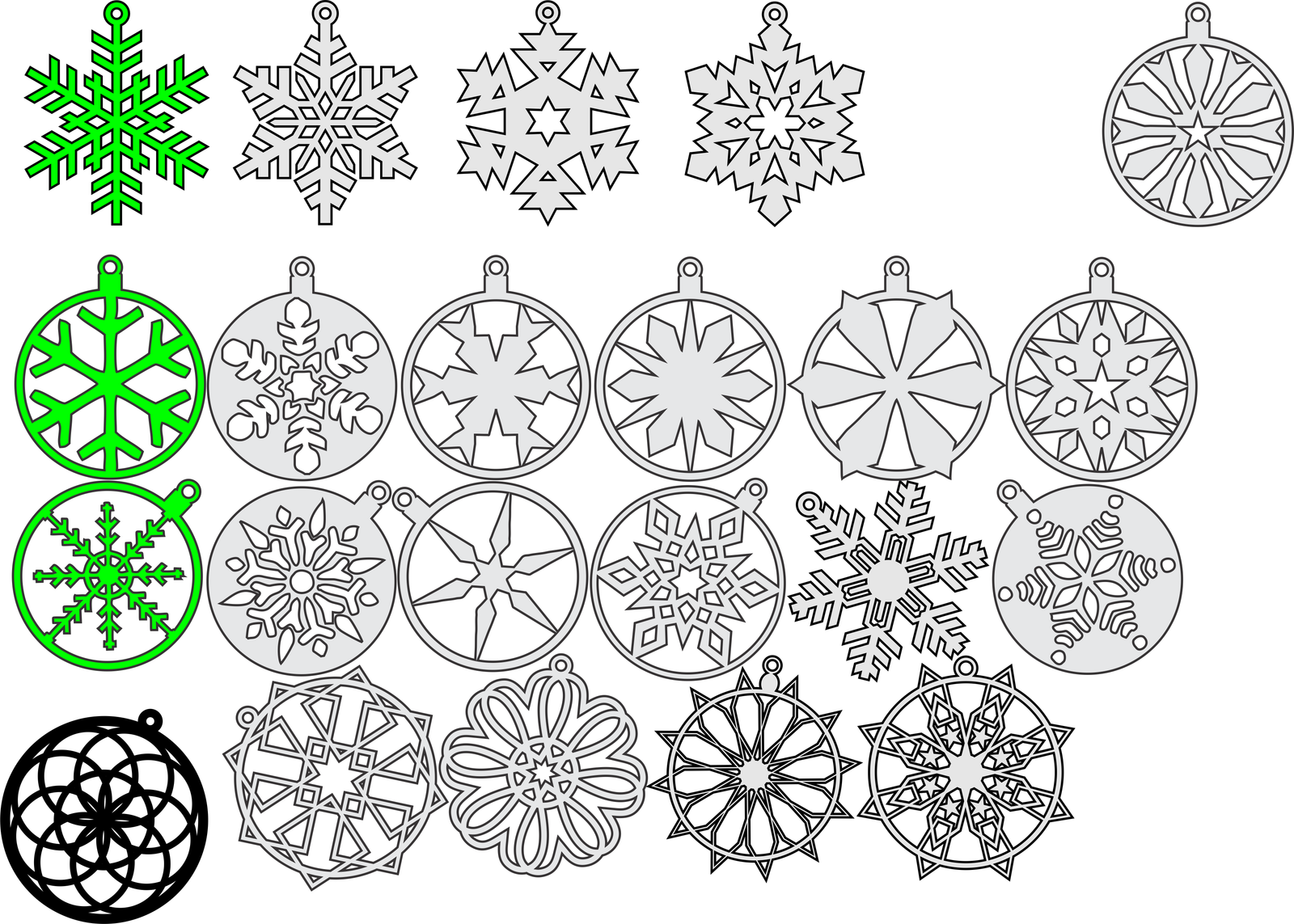 galería de copos de nieve