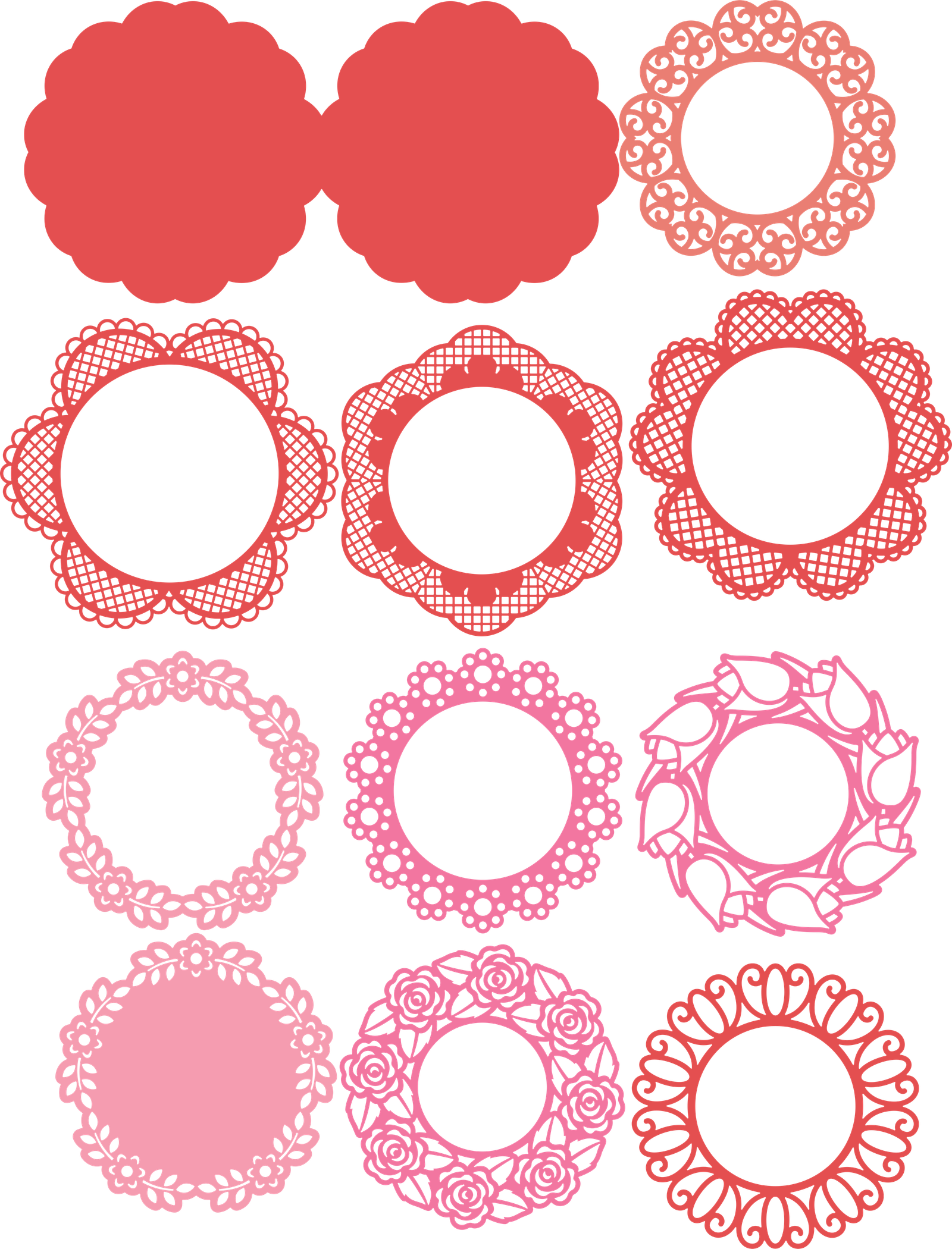 galería de tarjetas circulares