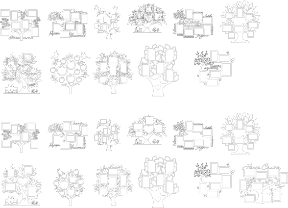 galería de árboles portarretratos
