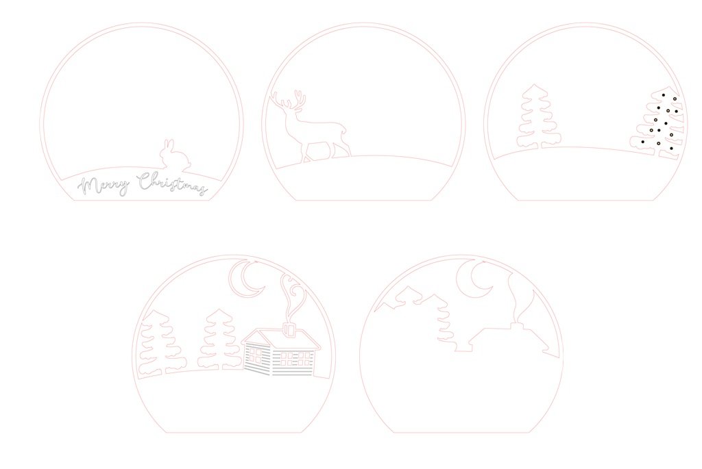 globo de nieve de 5 capas 5