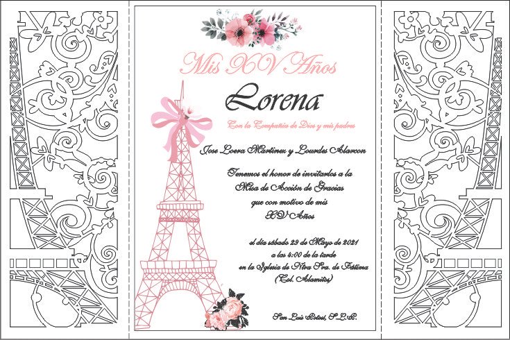 invitación torre eiffel