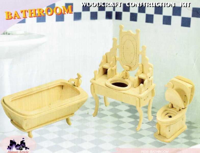 juego de baño miniatura