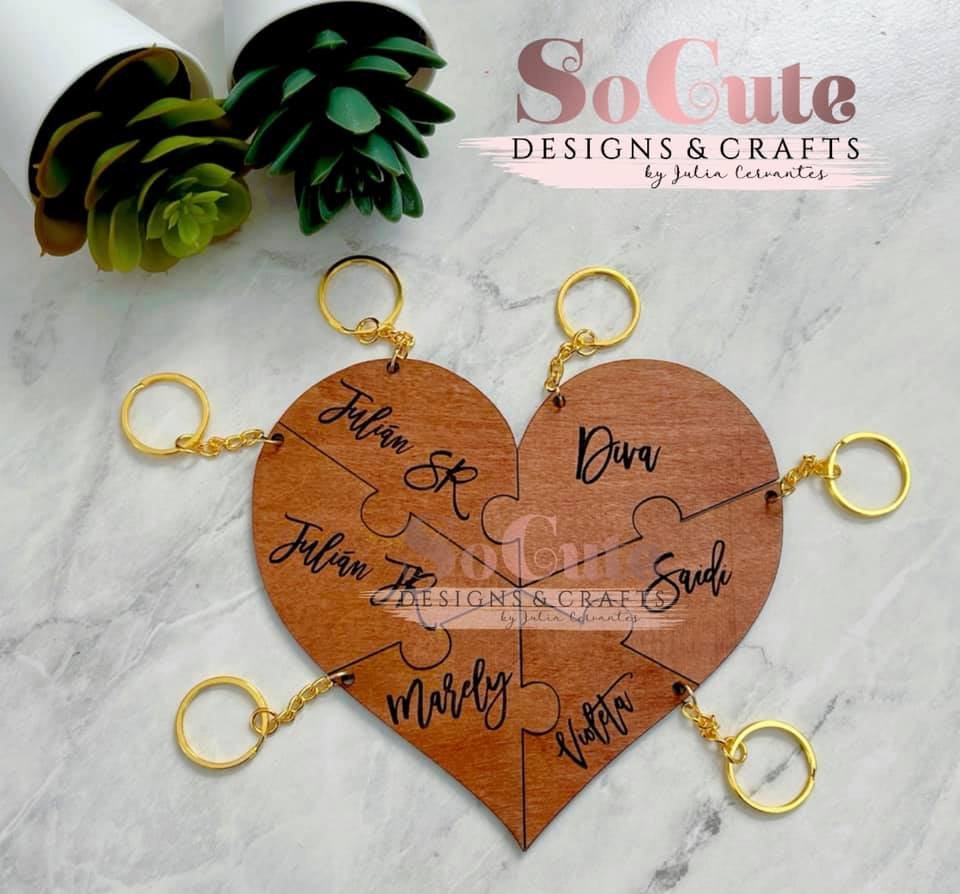 juego de llaveros corazón