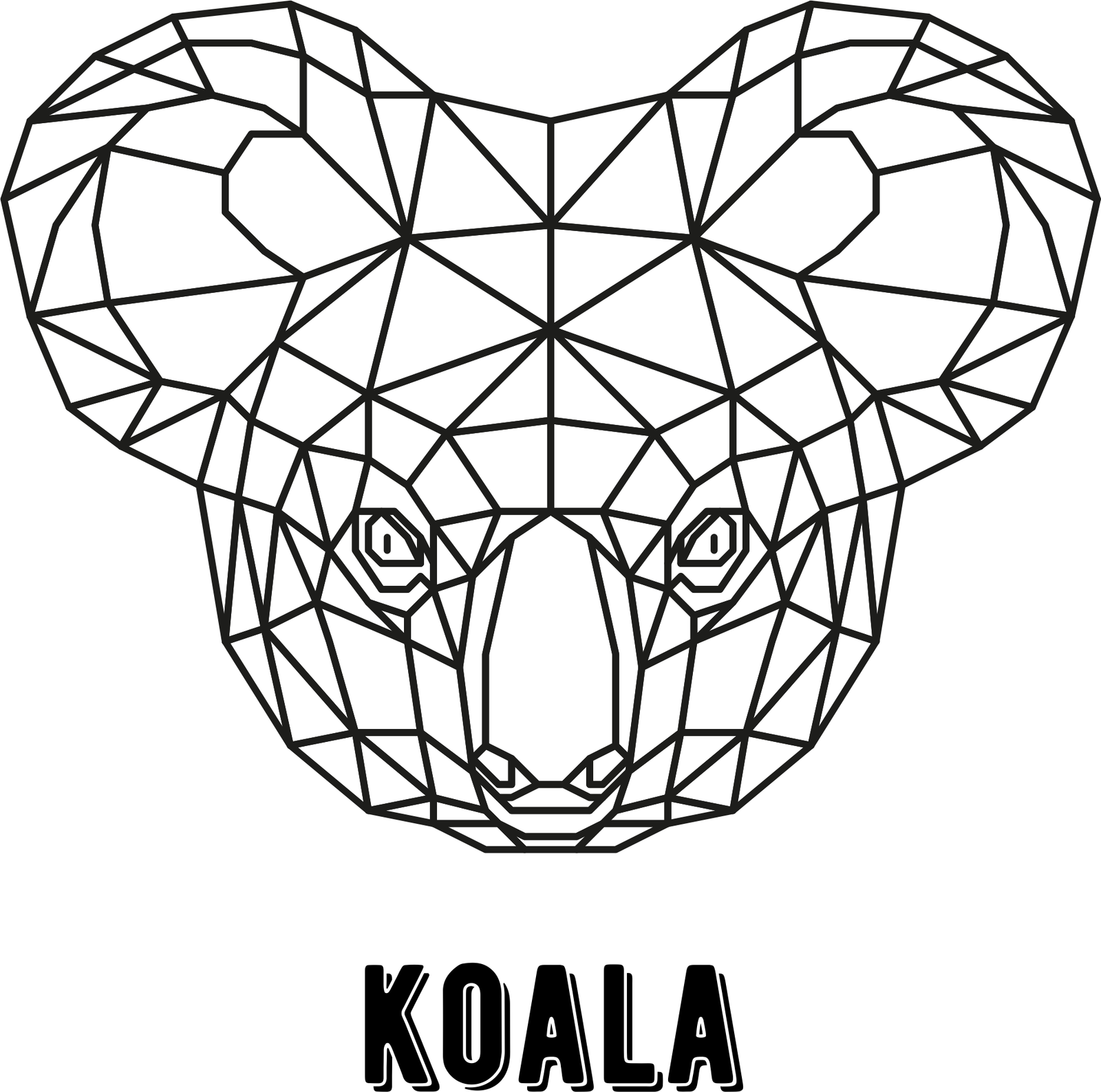 koala geométrico