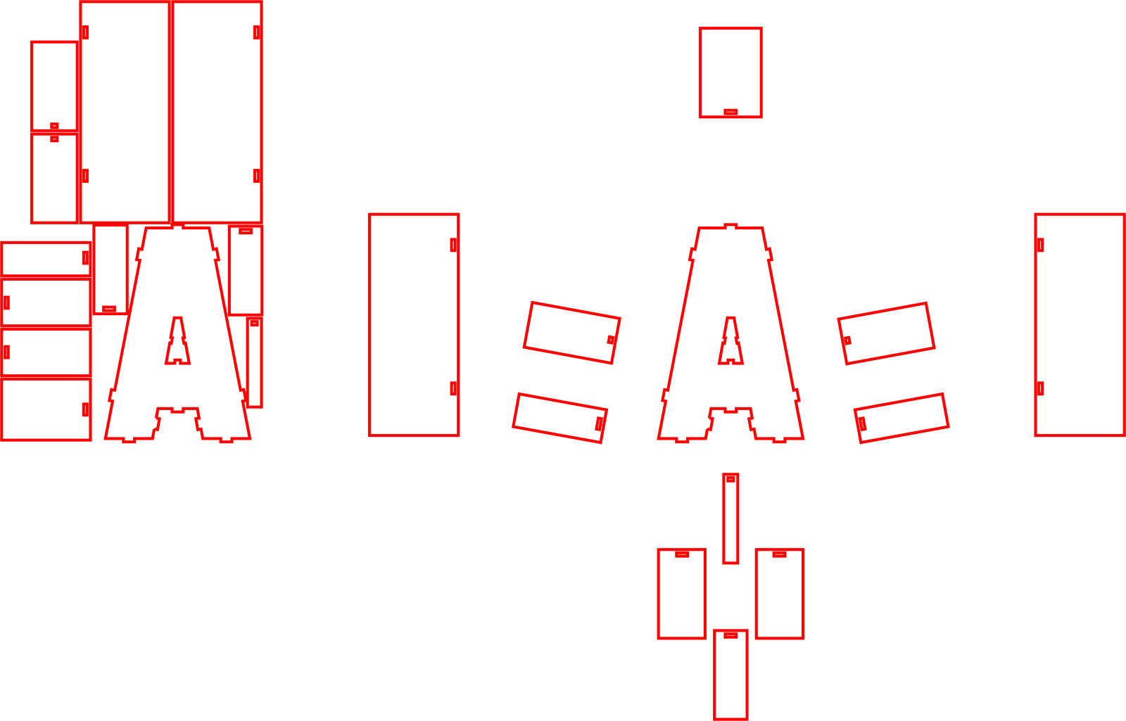 letra a tridimensional