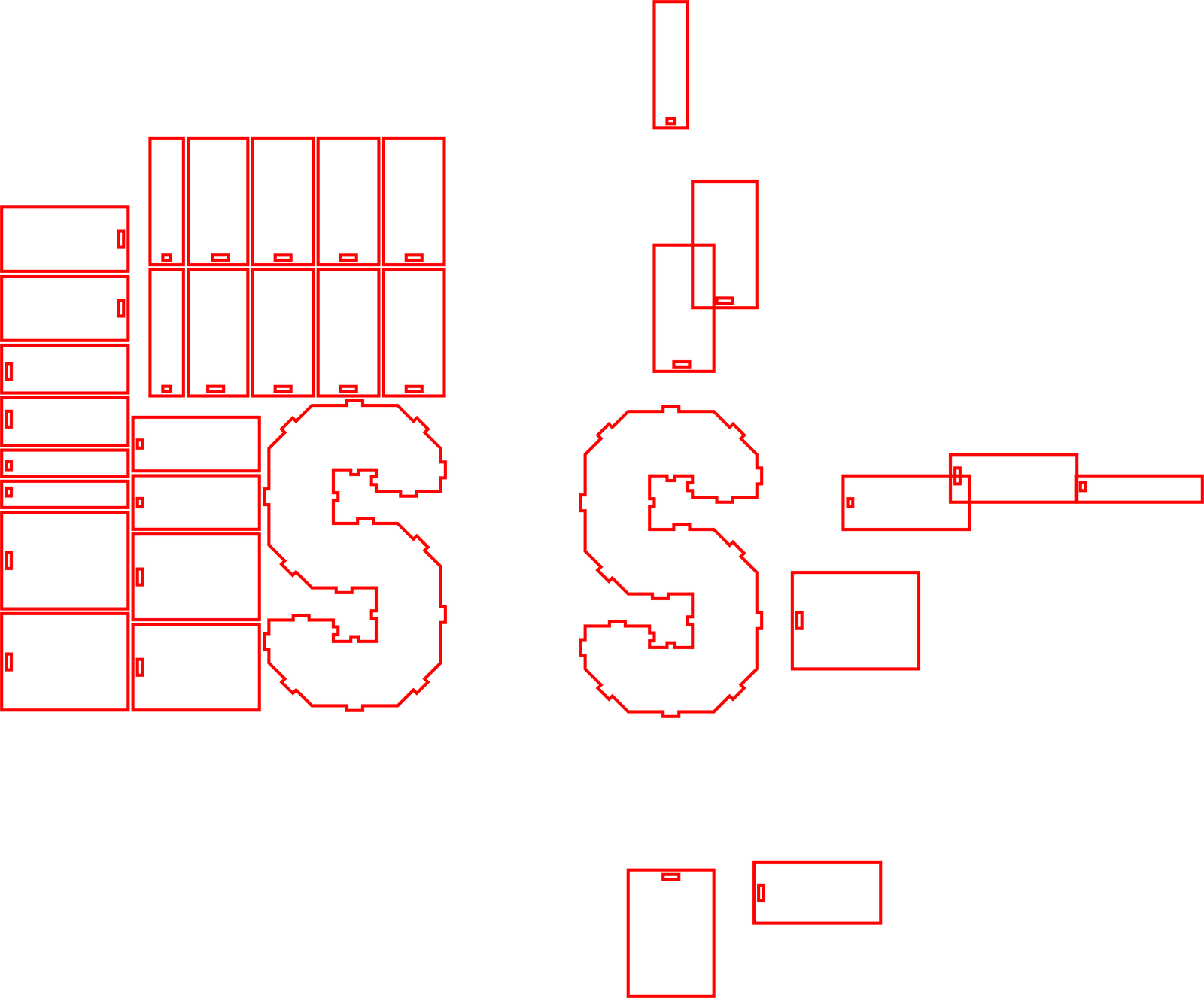 letra s tridimensional