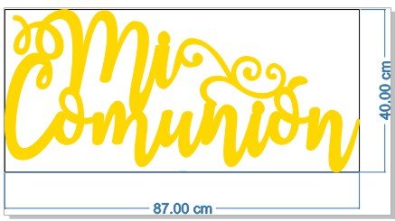 letrero mi comunión