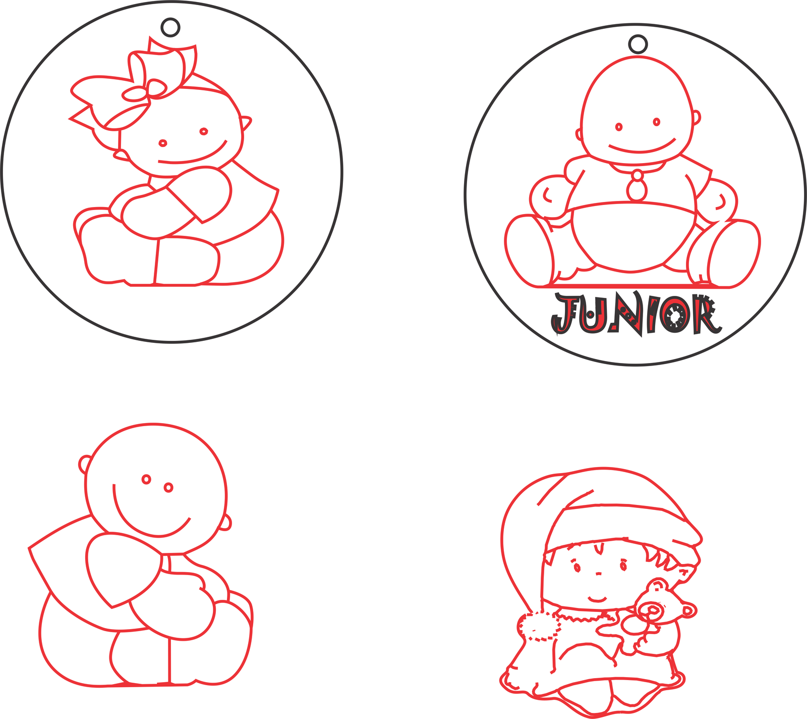 llavero con imagen de bebé