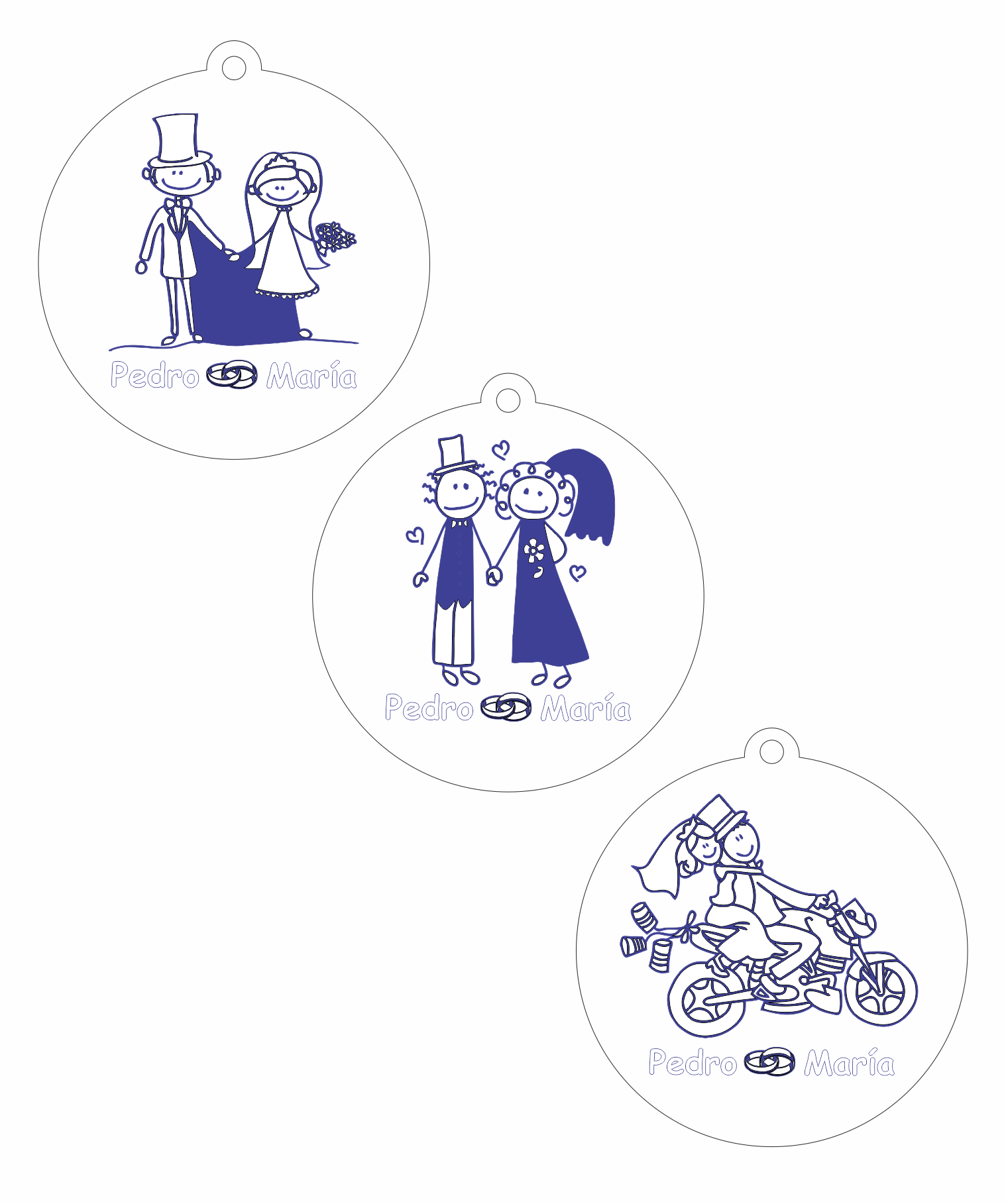 llaveros de matrimonio