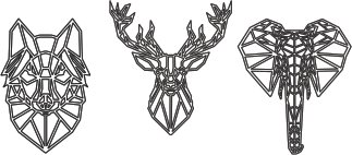 lobo elefante y alce