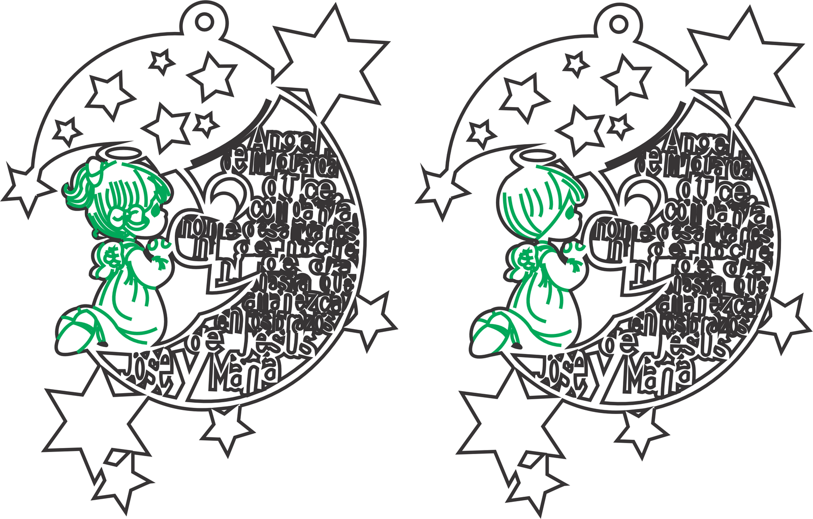 lunas con gorros de dormir