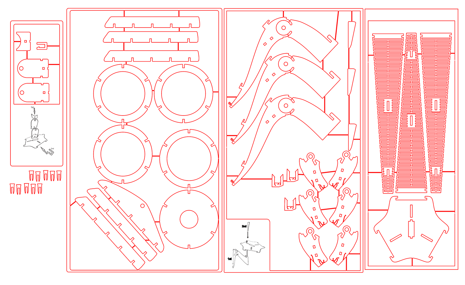 lámpara con bisagras vivas