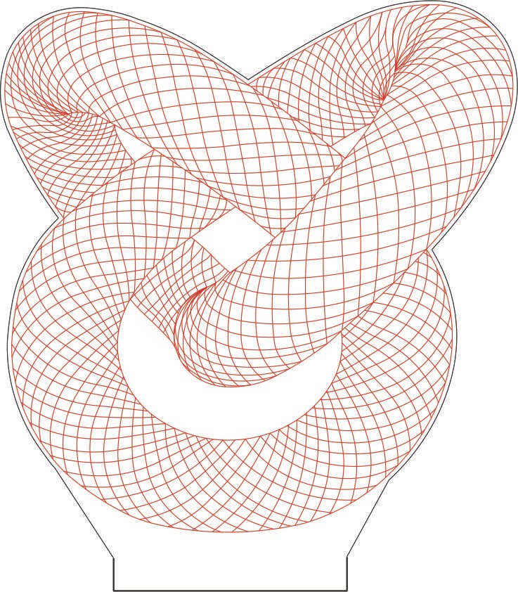 lámpara de acrílico corazón infinito