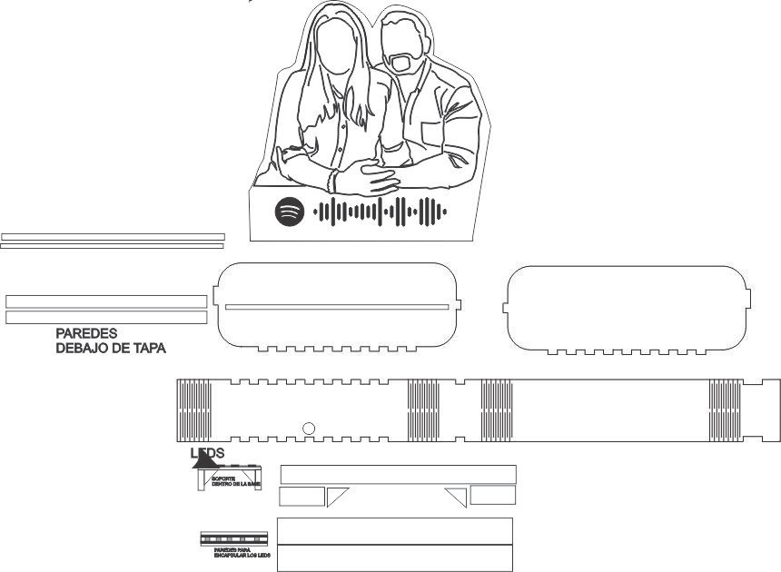 lámpara de acrílico pareja