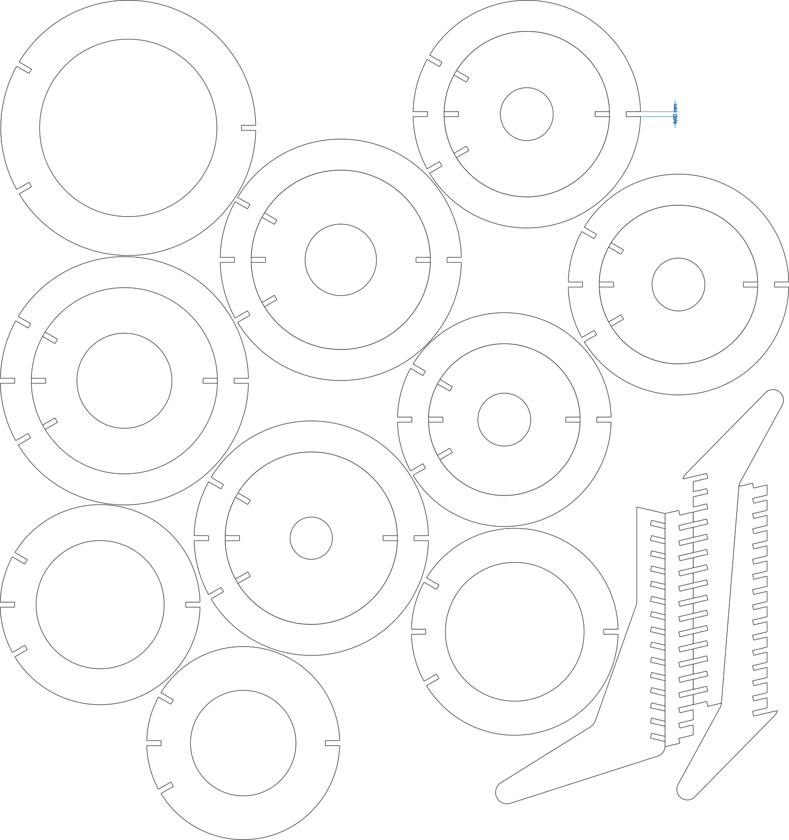 lámpara de círculos