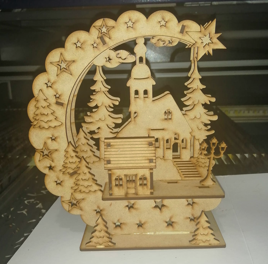 lámpara de paisaje navideño