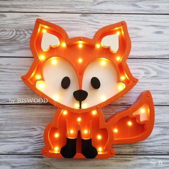 lámpara de zorro con focos
