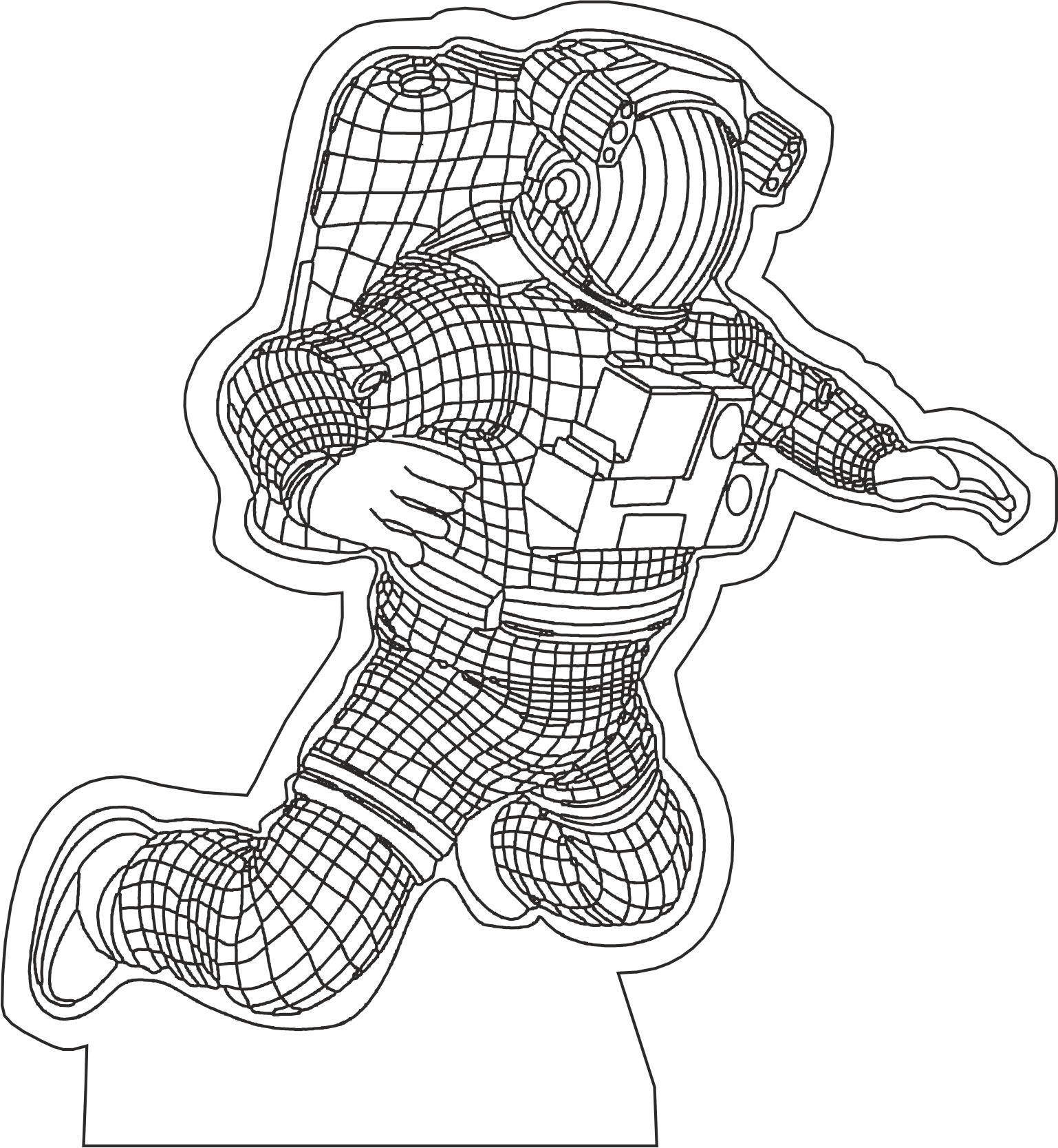 lámpara led astronauta