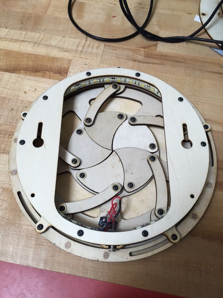 lámpara obturador de lente