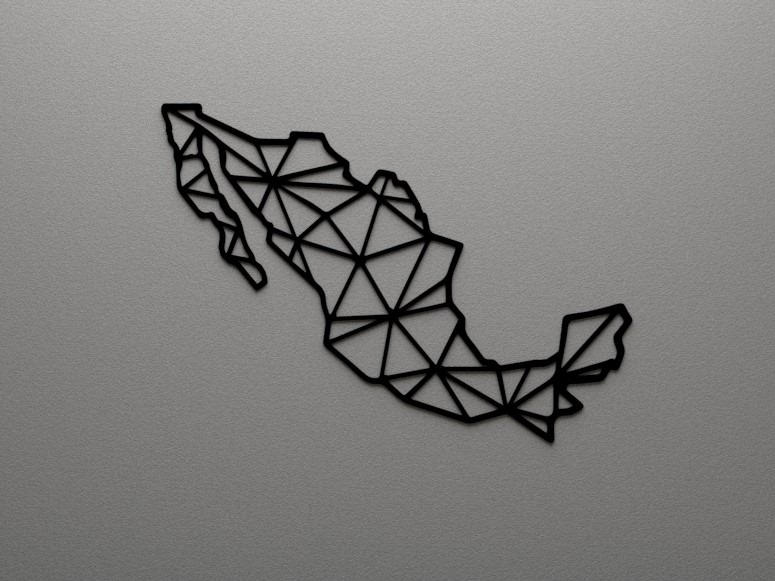 mapa de méxico geométrico