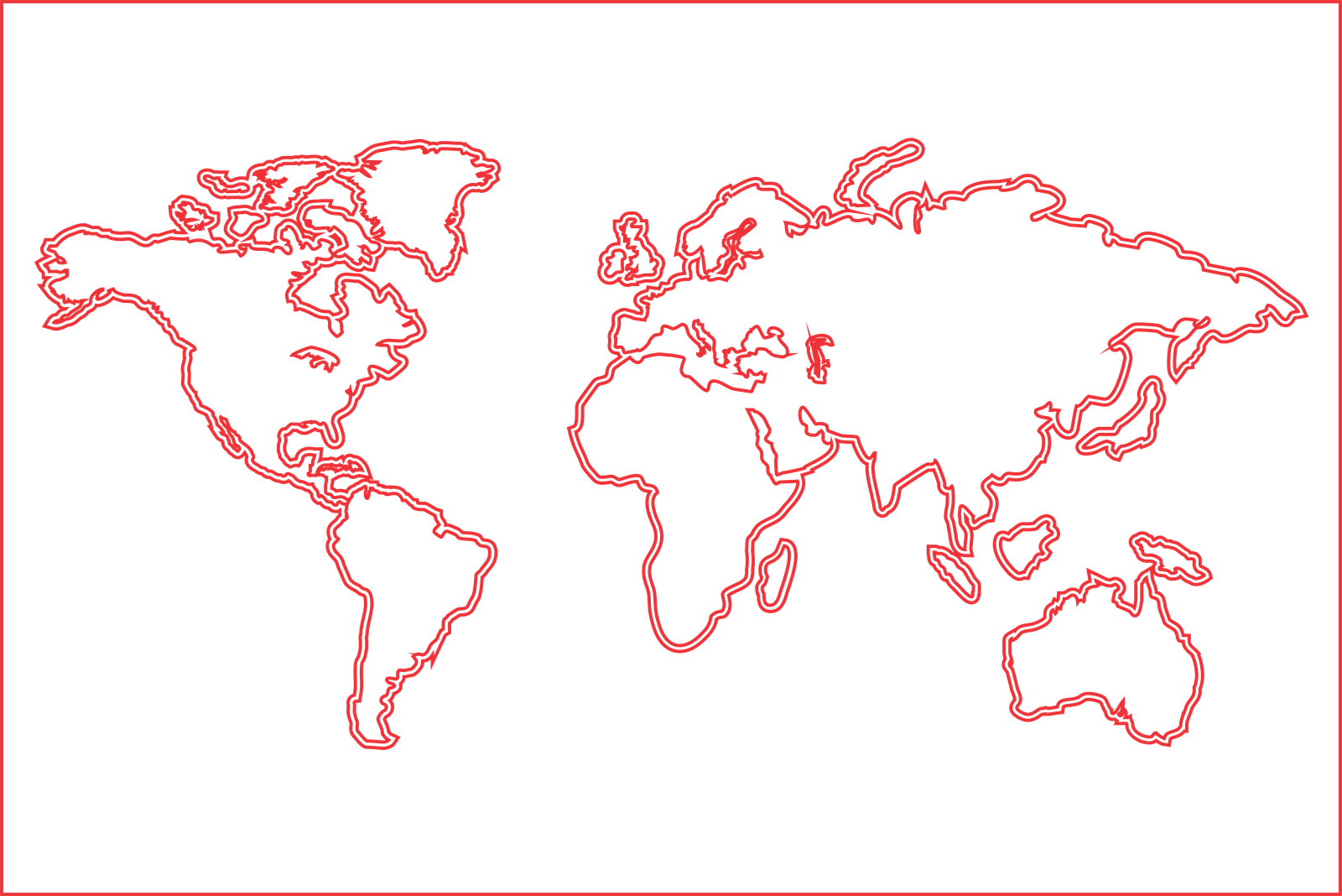 mapamundi de doble borde