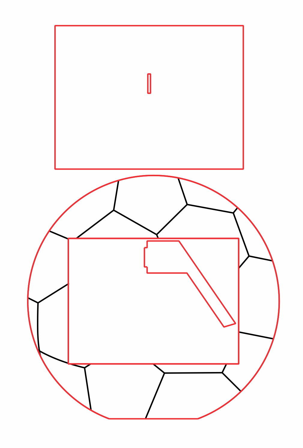 marco balón de fútbol