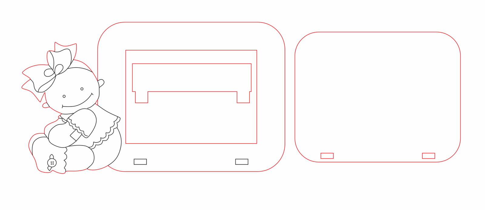marco bebé con moño