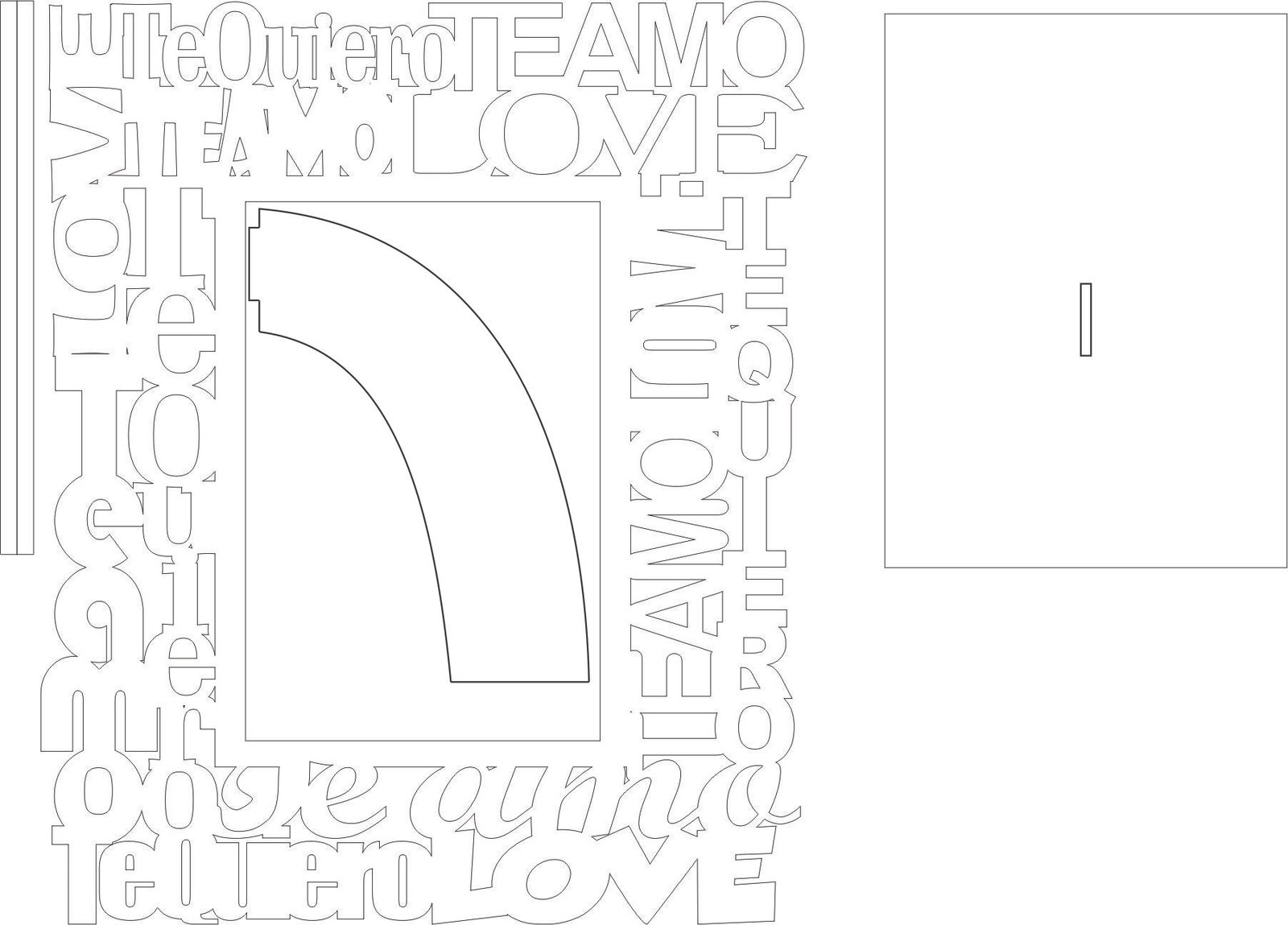 marco con frases de amor