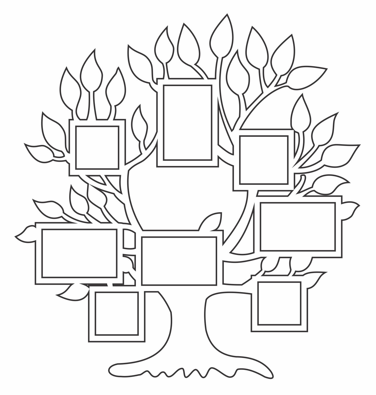 marco de árbol 8 fotos