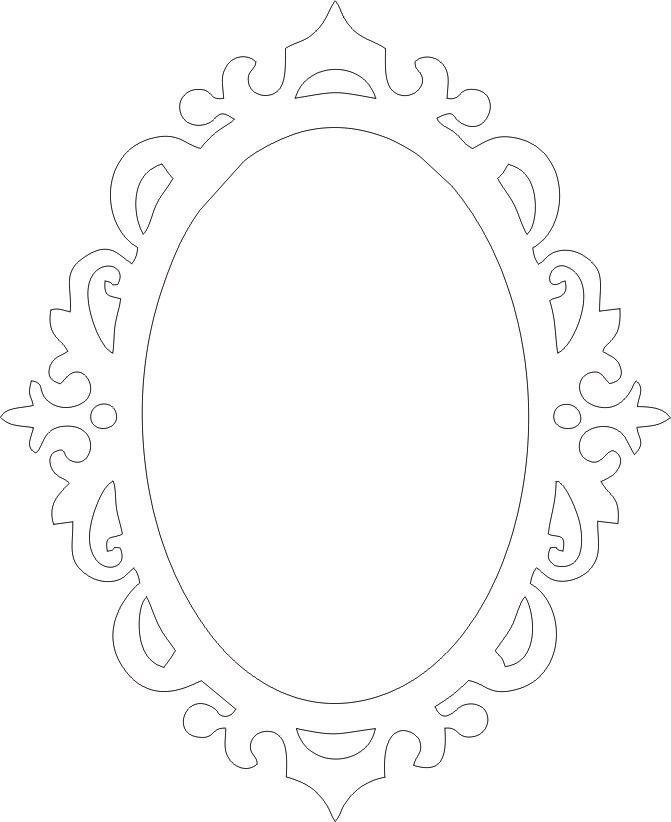 marco oval para espejo