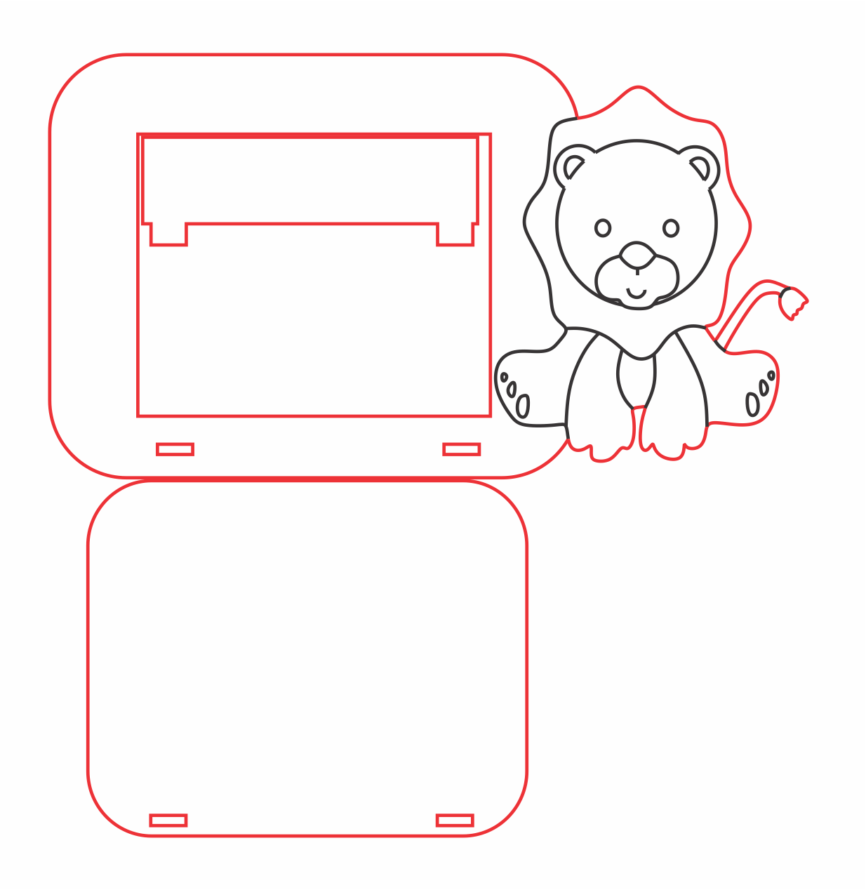 marco para foto león