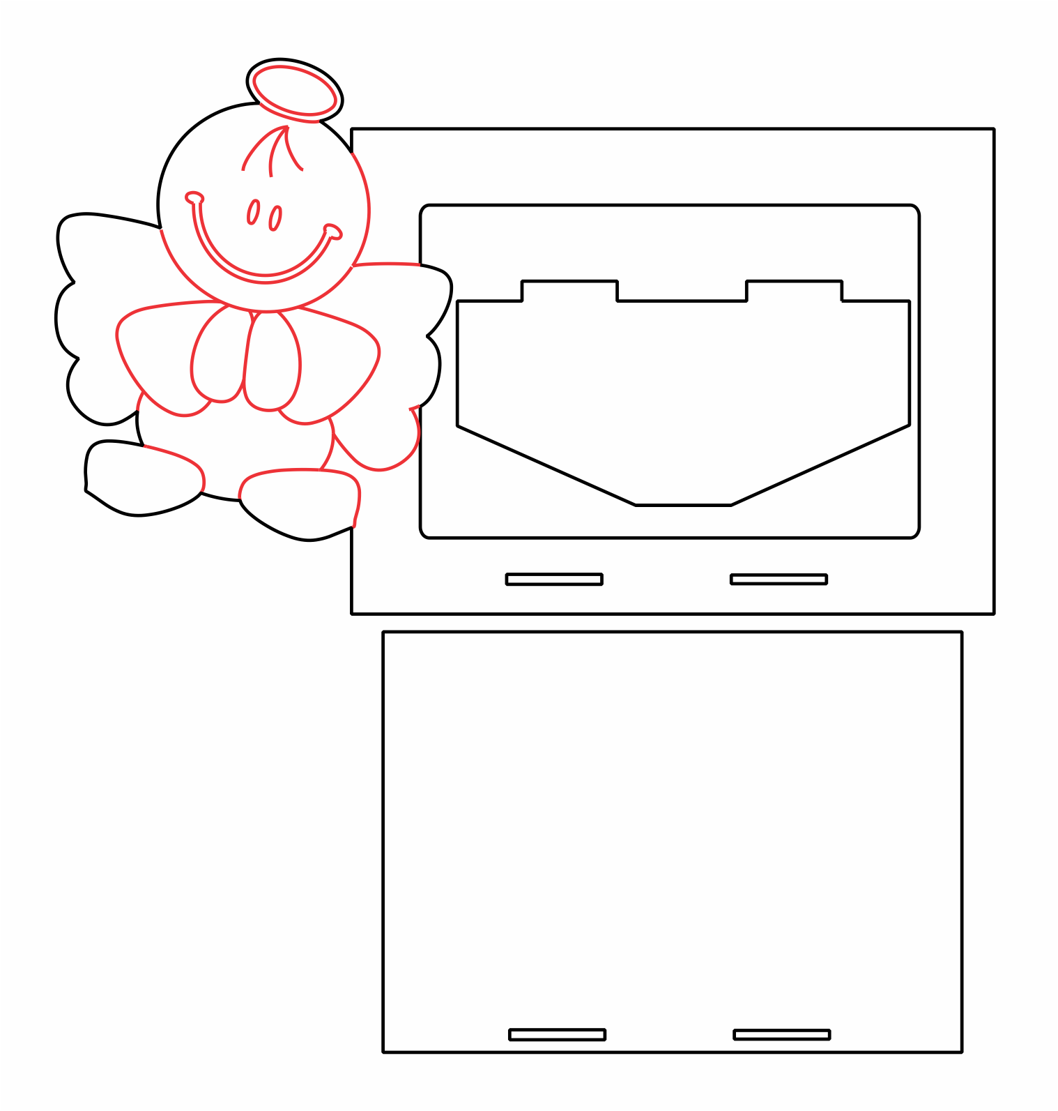 marco para foto ángel sonriente