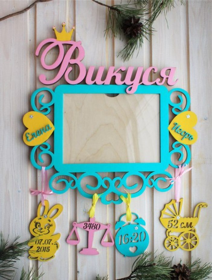 marco para recién nacido