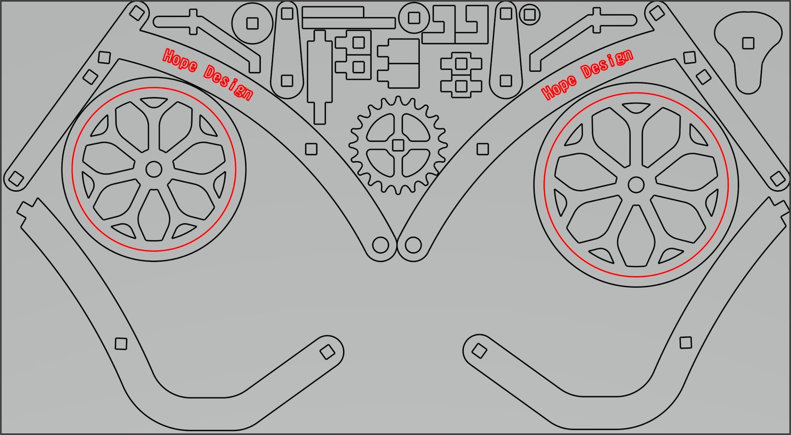 mecanismo de bicicleta