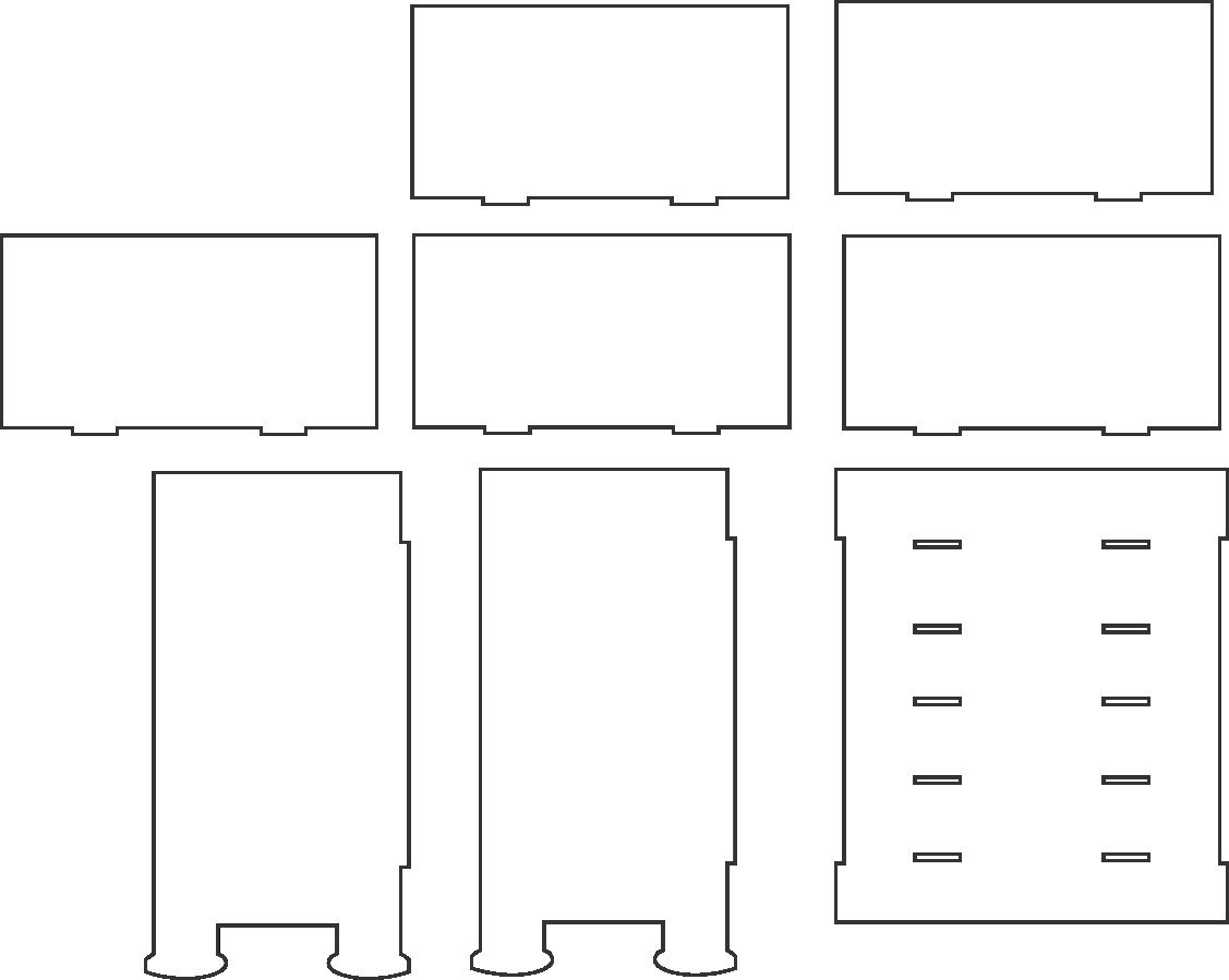 mueble con 5 repisas