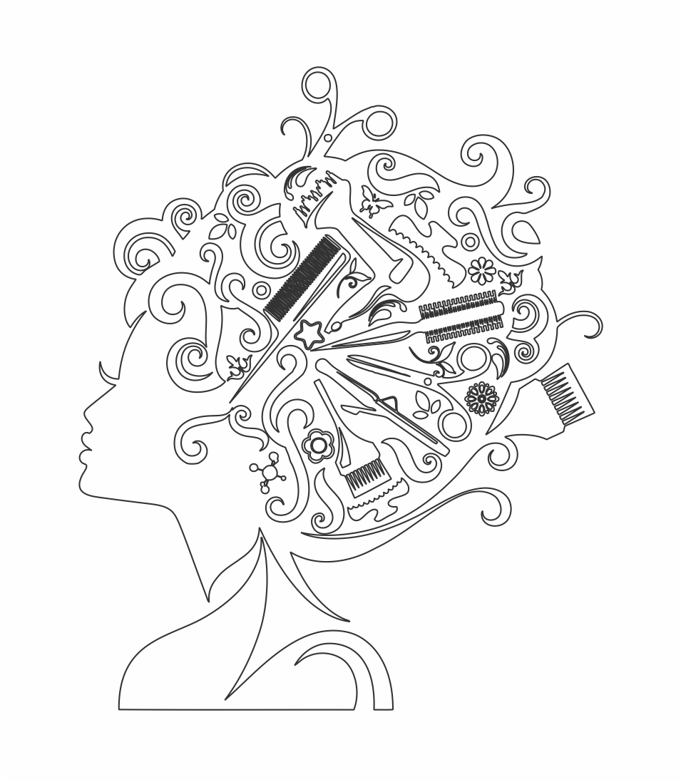 mujer salón de belleza