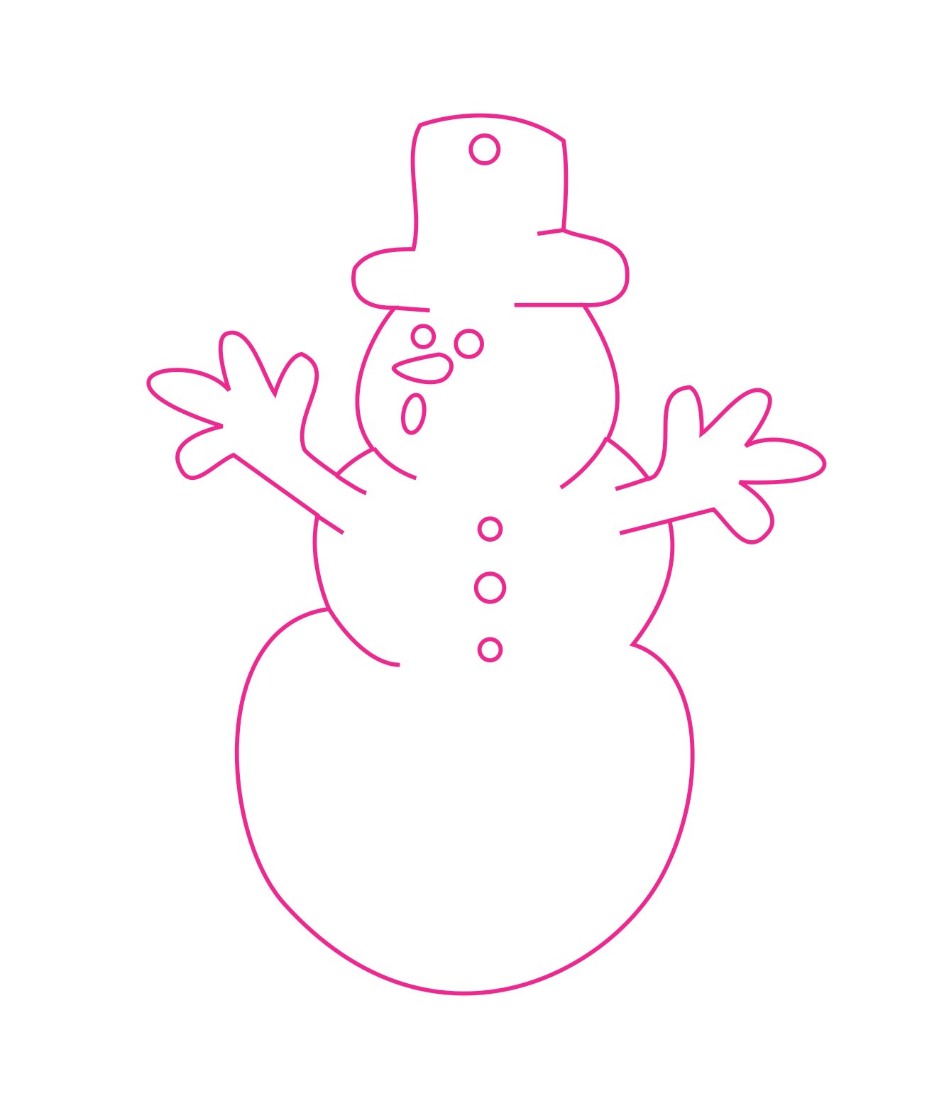 muñeco de nieve asombrado